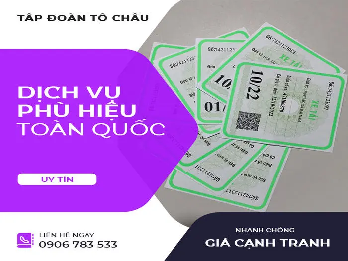 làm phù hiệu xe tải toàn quốc nhanh chóng, giá rẻ