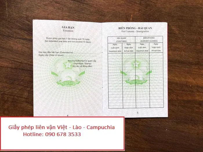 Giấy phép liên vận việt- lào- campuchia nhanh chóng