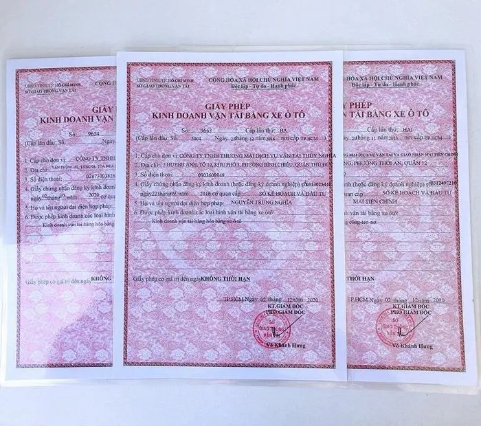 dich vu lam giay phep kinh doanh van tai bang o to tai hai phong