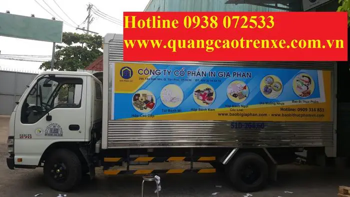 dán quảng cáo trên xe tải
