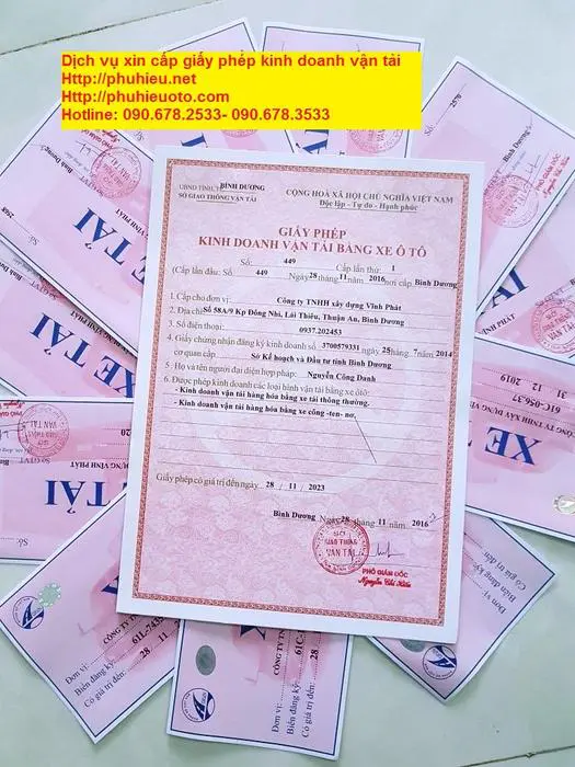 thủ tục làm giấy phép kinh doanh vận tải bằng ô tô