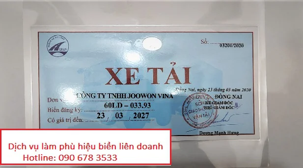 PHÙ HIỆU XE TẢI BIỂN LIÊN DOANH TẠI LONG AN