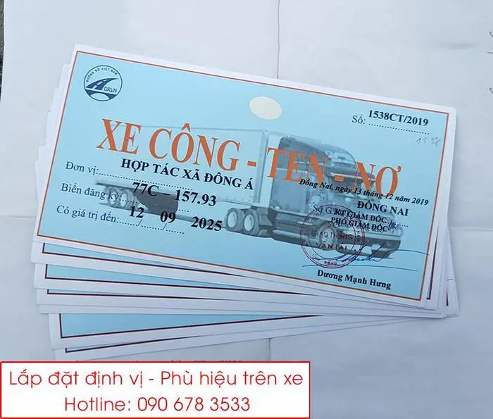 Dịch vụ làm phù hiệu xe công ten nơ nhanh chóng toàn quốc