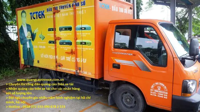 quảng cáo trên xe tải tại hcm