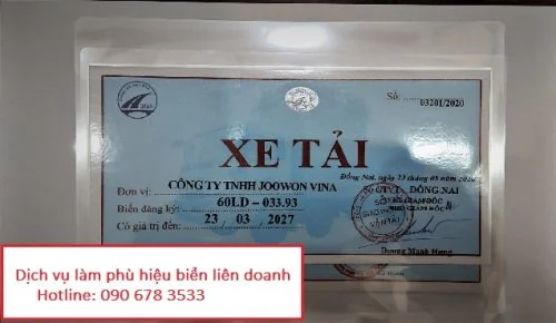 Phù hiệu xe ô tô biển liên doanh tại Bắc Giang uy tín