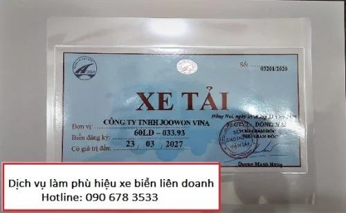 Phù hiệu xe ô tô biển liên doanh tại Bắc Ninh giá rẻ