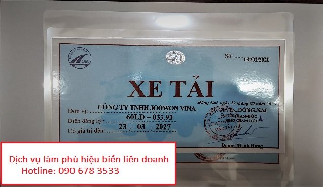 Phù hiệu xe ô tô biển liên doanh tại Vĩnh Phúc nhanh chóng